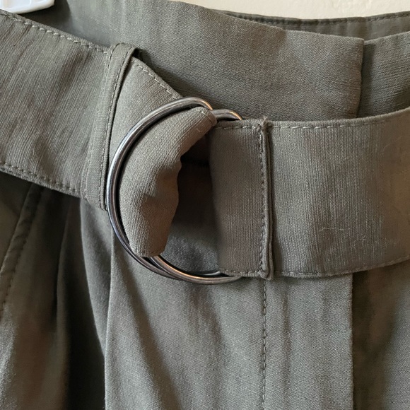 Army Green Belted Trousers w/pockets - Picture 3 of 12